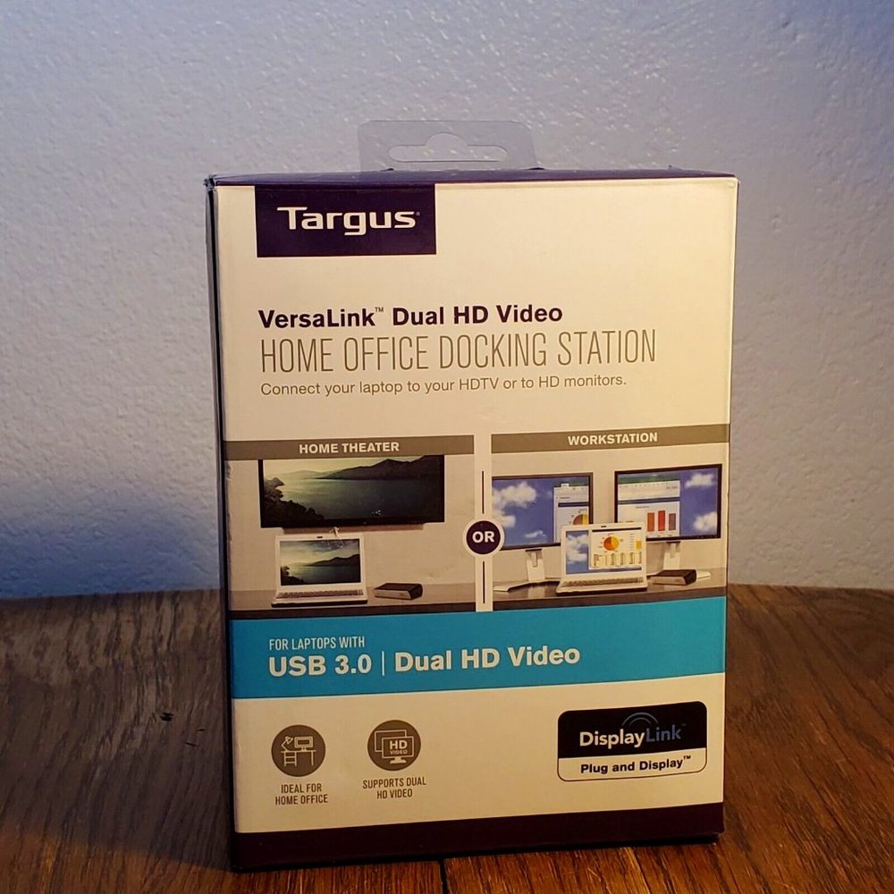 TARGUS DSU300 VERSALINK USB 3.0 DUAL HD VIDEO HOME OFFICE DOCKING STATION Used